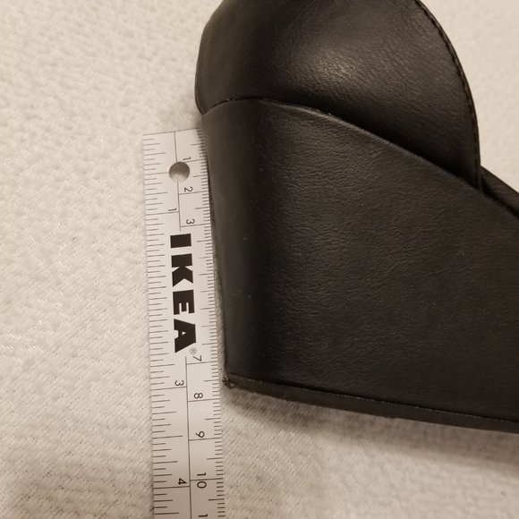 Platform Sandals Ankle Strap Peep Toe Wedge US 6 Bamboo - Picture 14 of 15